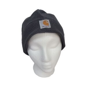 Carhartt Fleece Beanie Adult One Size Black Logo Hiking Workwear Stretch
